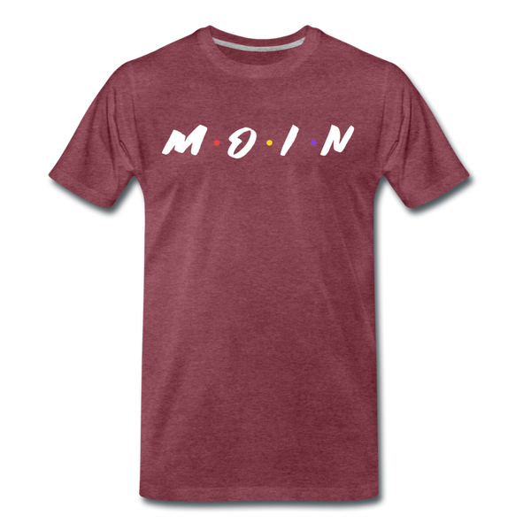Herren Premium T-Shirt M.O.I.N - Bordeauxrot meliert