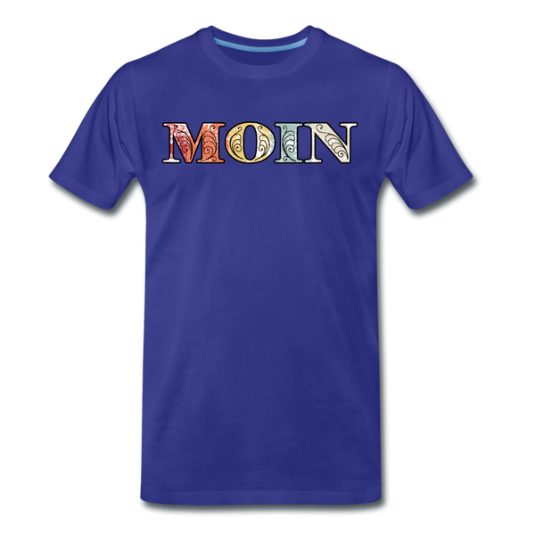 Herren Premium T-Shirt MOIN RETRO BUNT - Königsblau
