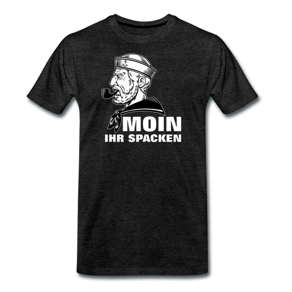 Herren Premium T-Shirt MOIN IHR SPACKEN MATROSE - Anthrazit