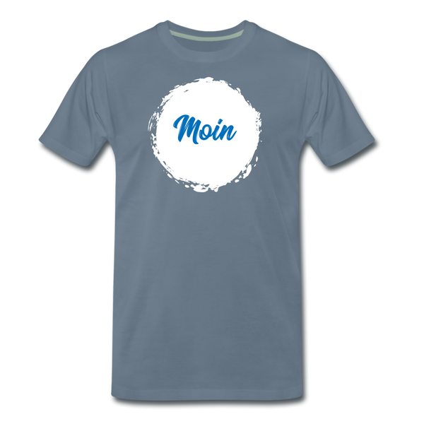 Herren Premium T-Shirt MOIN NAUTISCH - Blaugrau