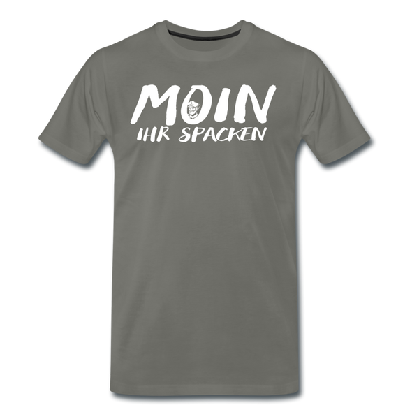 Herren Premium T-Shirt MOIN IHR SPACKEN - Asphalt