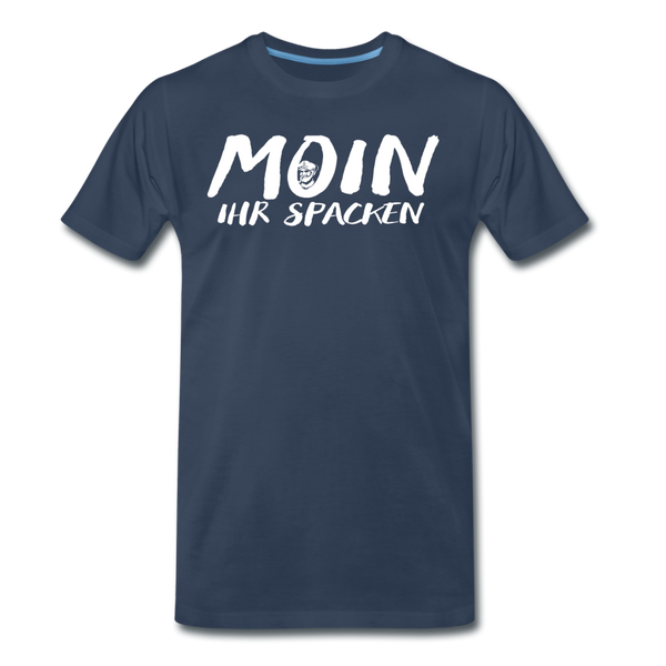 Herren Premium T-Shirt MOIN IHR SPACKEN - Navy