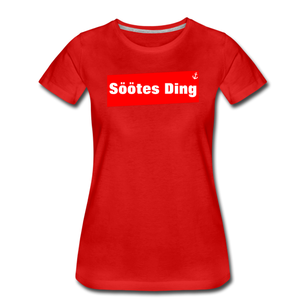 Damen Premium T-Shirt SÖÖTES DING - Rot