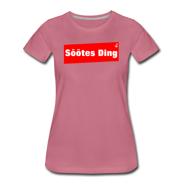Damen Premium T-Shirt SÖÖTES DING - Malve