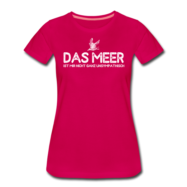Damen Premium T-Shirt DAS MEER - dunkles Pink