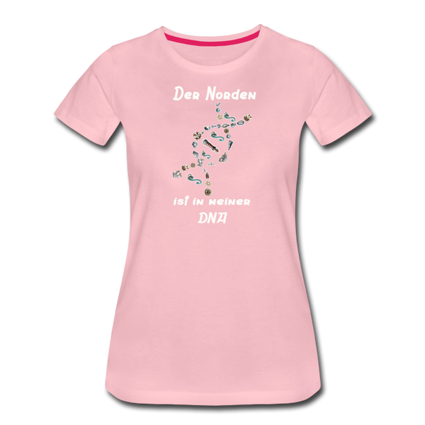 Damen Premium T-Shirt DER NORDEN IST IN MEINER DNA - Hellrosa