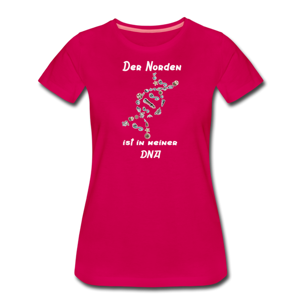 Damen Premium T-Shirt DER NORDEN IST IN MEINER DNA - dunkles Pink