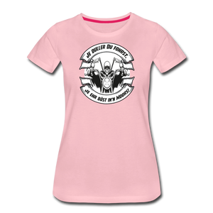 Damen Premium T-Shirt MOTORRAD / BIKER PLATTDEUTSCH - Hellrosa