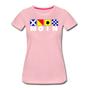 Damen Premium T-Shirt MOIN FLAGENALPHABET - Hellrosa