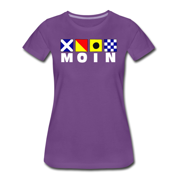 Damen Premium T-Shirt MOIN FLAGENALPHABET - Lila