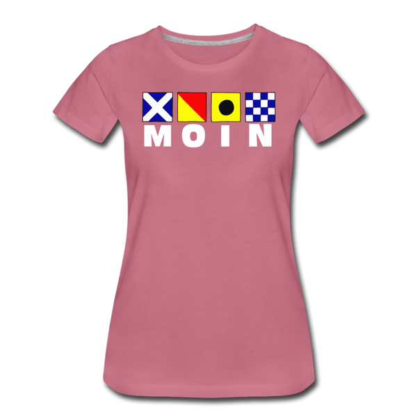 Damen Premium T-Shirt MOIN FLAGENALPHABET - Malve