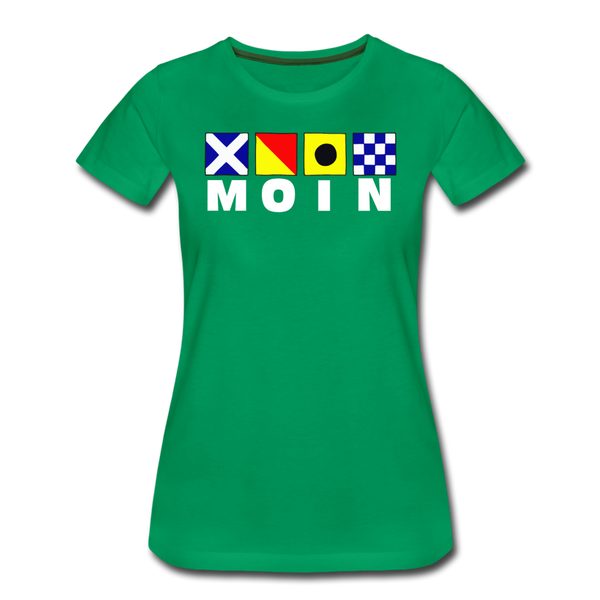 Damen Premium T-Shirt MOIN FLAGENALPHABET - Kelly Green