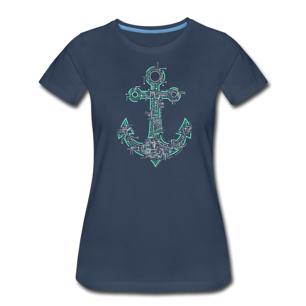 Damen Premium T-Shirt ANKER - Navy