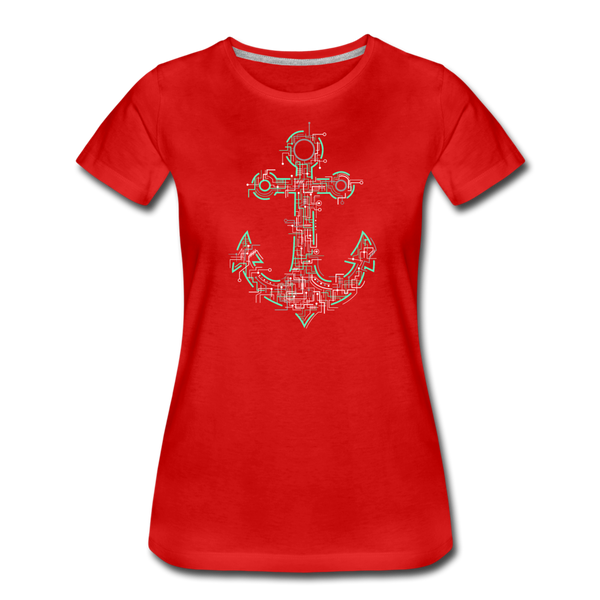 Damen Premium T-Shirt ANKER - Rot