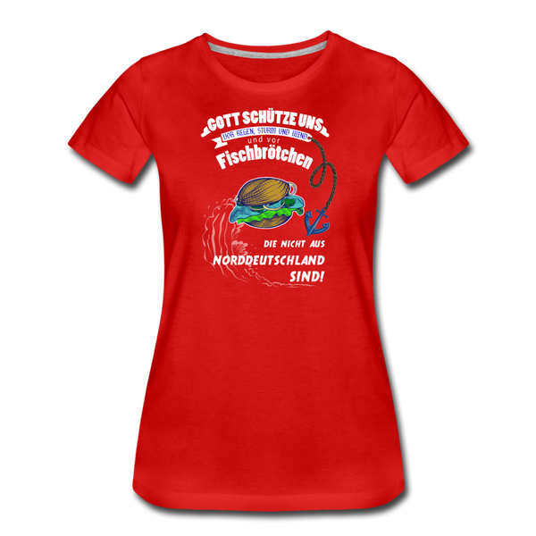 Damen Premium T-Shirt FISCHBRÖTCHEN - Rot