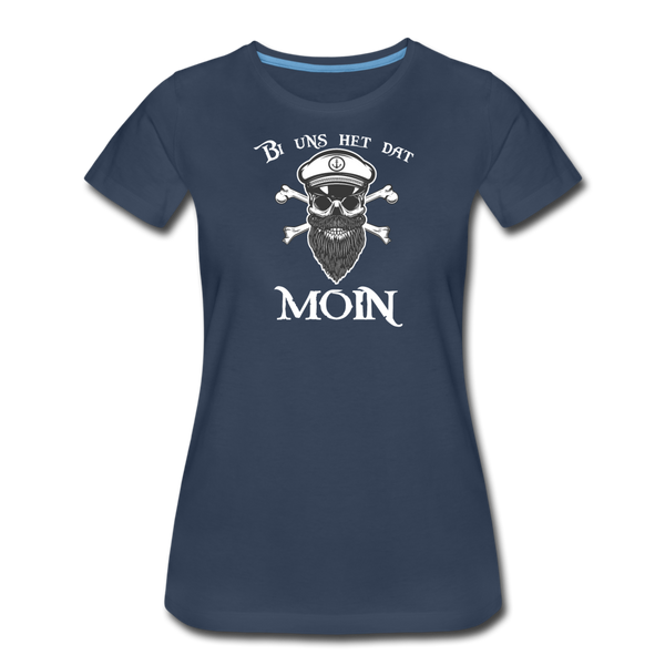 Damen Premium T-Shirt BI UNS HET DAT MOIN TOTENKOPF - Navy