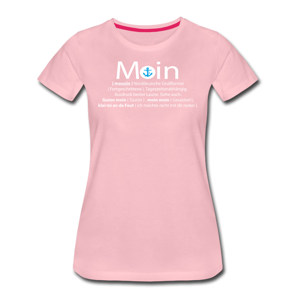 Damen Premium T-Shirt GUTEN MOIN - Hellrosa