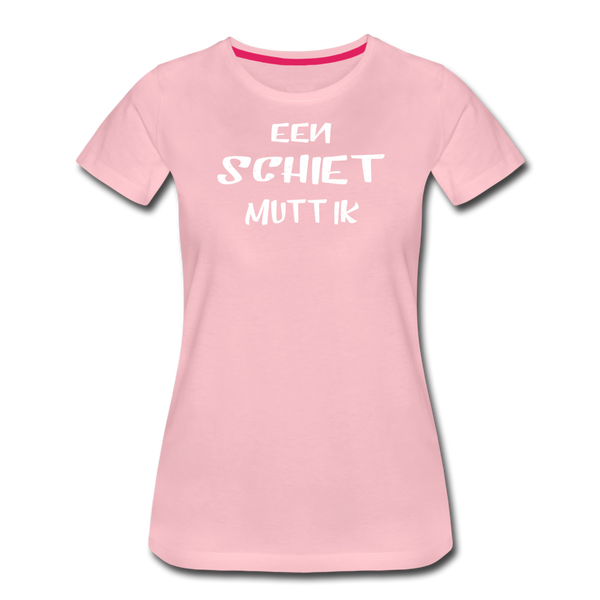 Damen Premium T-Shirt EEN SCHIET MUTT IK - Hellrosa