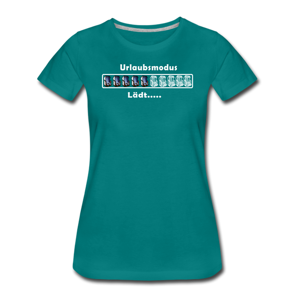 Damen Premium T-Shirt URLAUBSMODUS LÄDT - Divablau