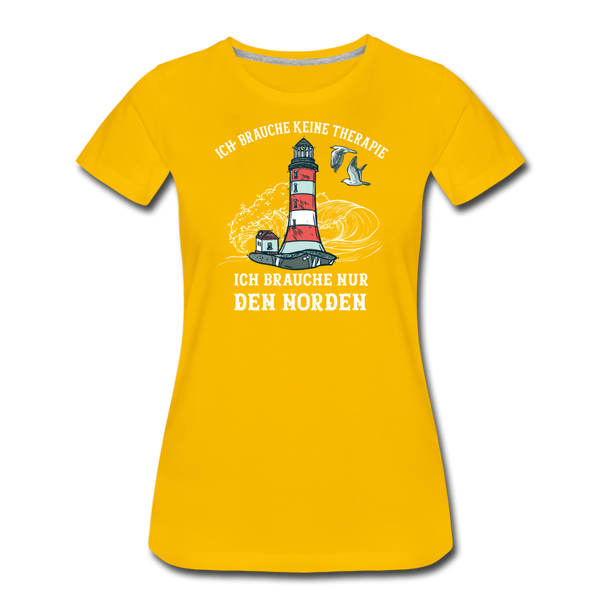 Damen Premium T-Shirt THERAPIE NORDEN - Sonnengelb