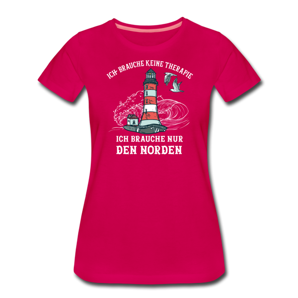 Damen Premium T-Shirt THERAPIE NORDEN - dunkles Pink