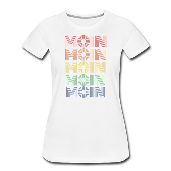 Damen Premium T-Shirt MOIN 70er / 80er PARTY STYLE - Weiß