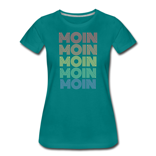 Damen Premium T-Shirt MOIN 70er / 80er PARTY STYLE - Divablau