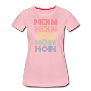 Damen Premium T-Shirt MOIN 70er / 80er PARTY STYLE - Hellrosa