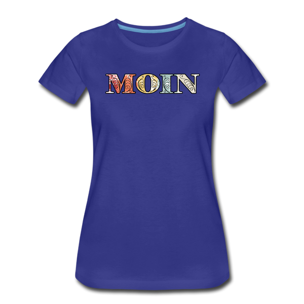 Damen Premium T-Shirt MOIN RETRO BUNT - Königsblau