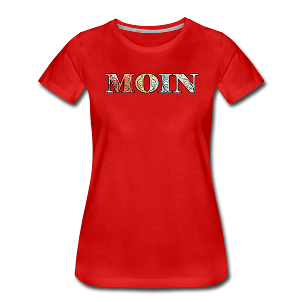 Damen Premium T-Shirt MOIN RETRO BUNT - Rot