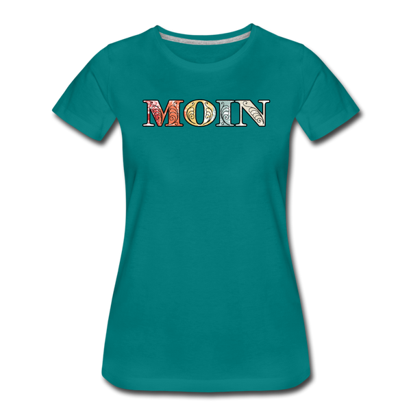 Damen Premium T-Shirt MOIN RETRO BUNT - Divablau