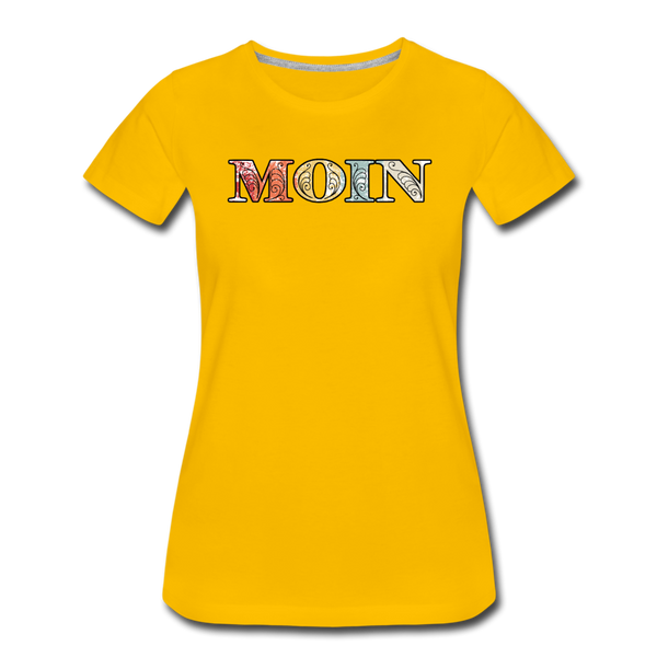 Damen Premium T-Shirt MOIN RETRO BUNT - Sonnengelb