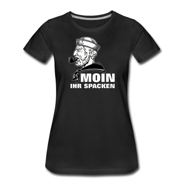 Damen Premium T-Shirt MOIN IHR SPACKEN MATROSE - Schwarz