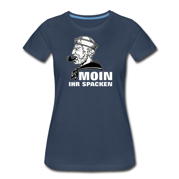 Damen Premium T-Shirt MOIN IHR SPACKEN MATROSE - Navy