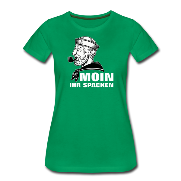 Damen Premium T-Shirt MOIN IHR SPACKEN MATROSE - Kelly Green