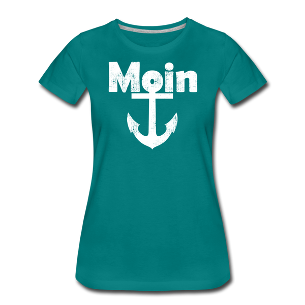 Damen Premium T-Shirt MOIN ANKER WEIß - Divablau