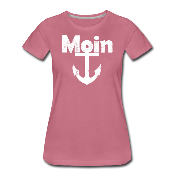 Damen Premium T-Shirt MOIN ANKER WEIß - Malve