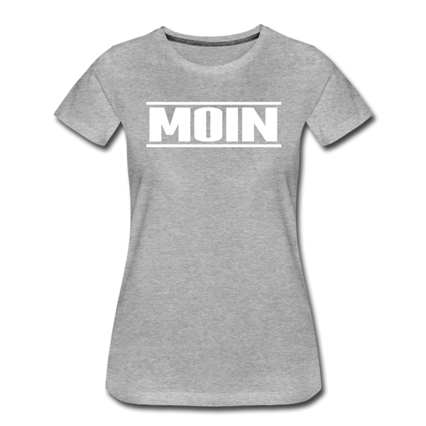 Damen Premium T-Shirt MOIN - Grau meliert