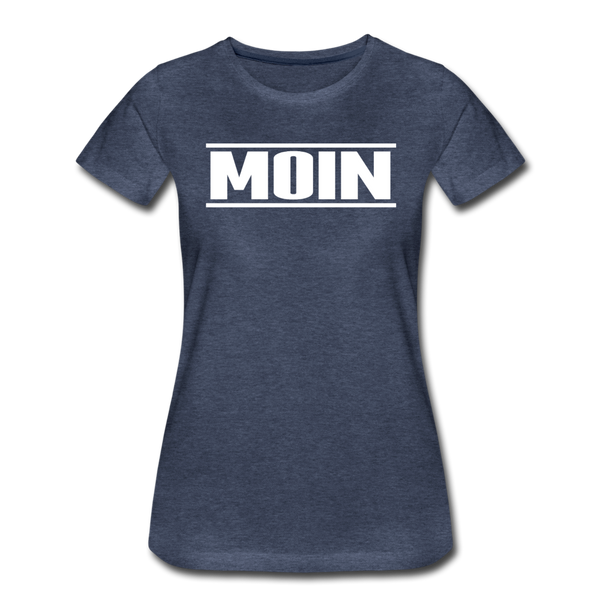 Damen Premium T-Shirt MOIN - Blau meliert