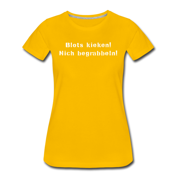 Damen Premium T-Shirt BLOTS KIEKEN - Sonnengelb