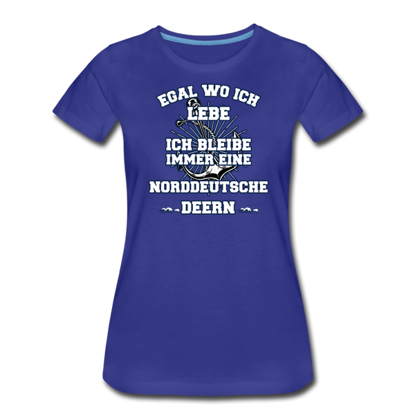 Damen Premium T-Shirt NORDDEUTSCHE DEERN - Königsblau