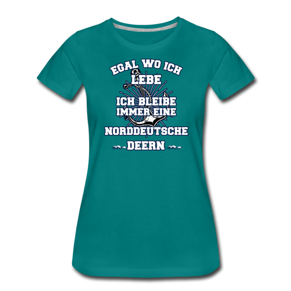 Damen Premium T-Shirt NORDDEUTSCHE DEERN - Divablau