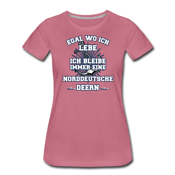 Damen Premium T-Shirt NORDDEUTSCHE DEERN - Malve