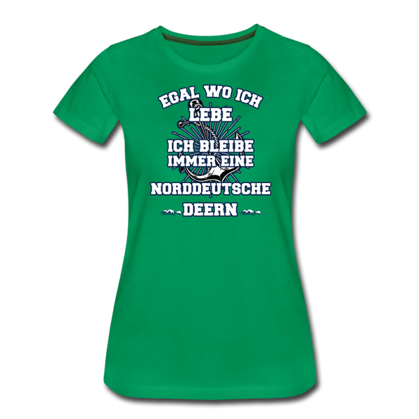 Damen Premium T-Shirt NORDDEUTSCHE DEERN - Kelly Green