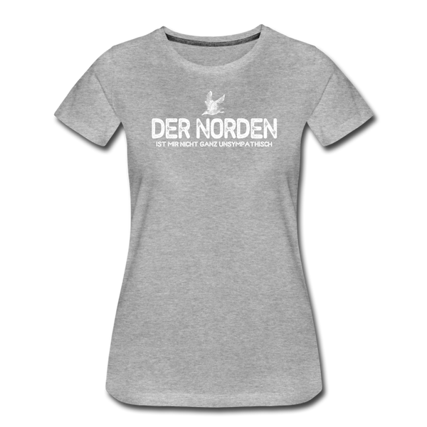 Damen Premium T-Shirt DER NORDEN - Grau meliert