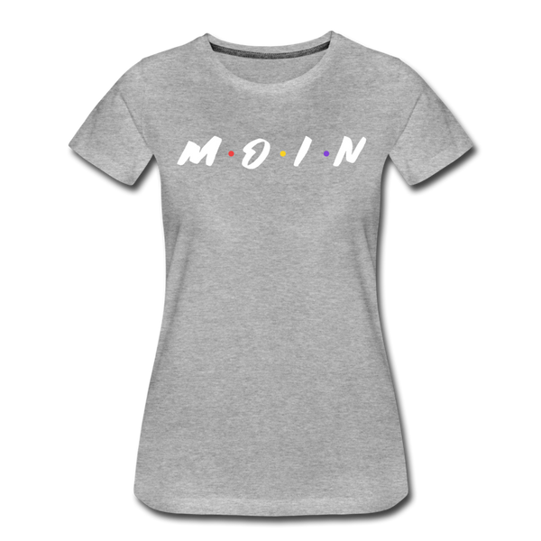 Damen Premium T-Shirt M.O.I.N - Grau meliert
