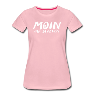 Damen Premium T-Shirt MOIN IHR SPACKEN - Hellrosa