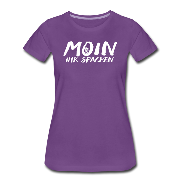 Damen Premium T-Shirt MOIN IHR SPACKEN - Lila