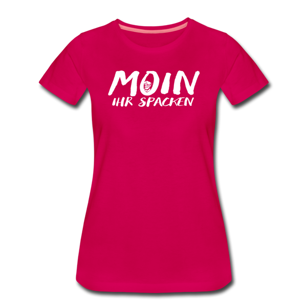 Damen Premium T-Shirt MOIN IHR SPACKEN - dunkles Pink