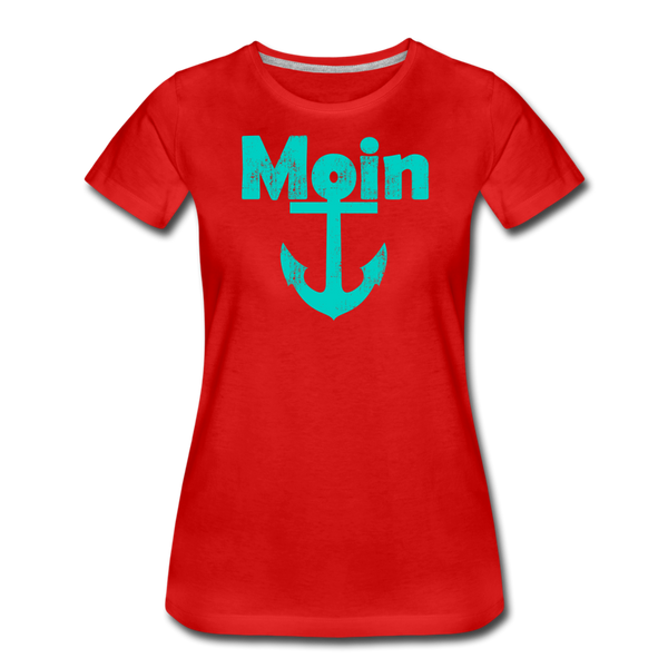 Damen Premium T-Shirt MOIN ANKER - Rot